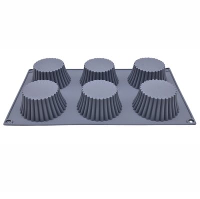 Molde Muffins X6 Silicona Rizado/8104-1