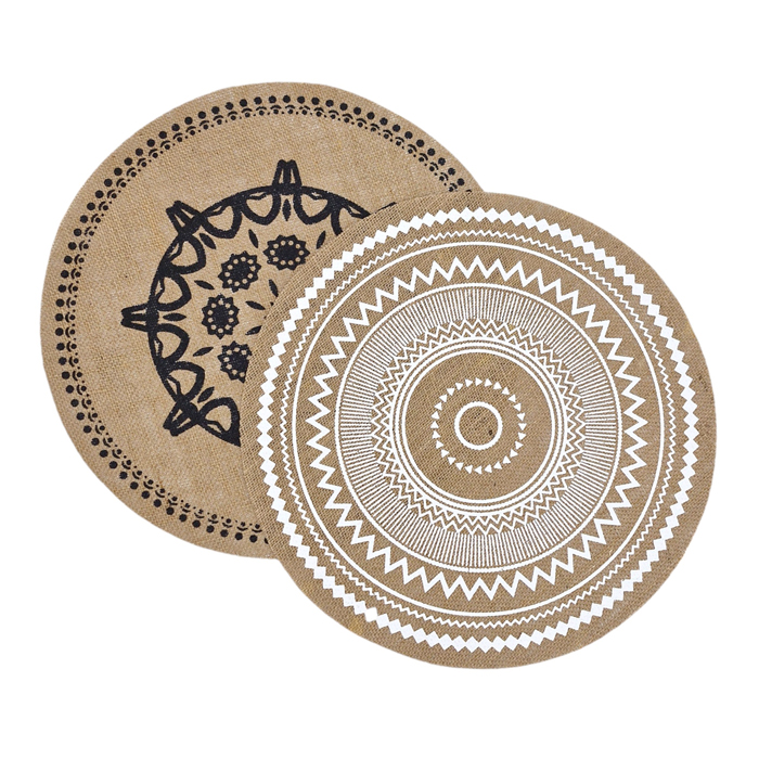 Mantel Individual Redondo Decorado-7745