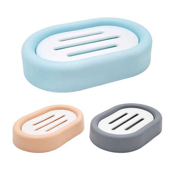 Posa Jabón Oval 2 Piezas Plástico/5855