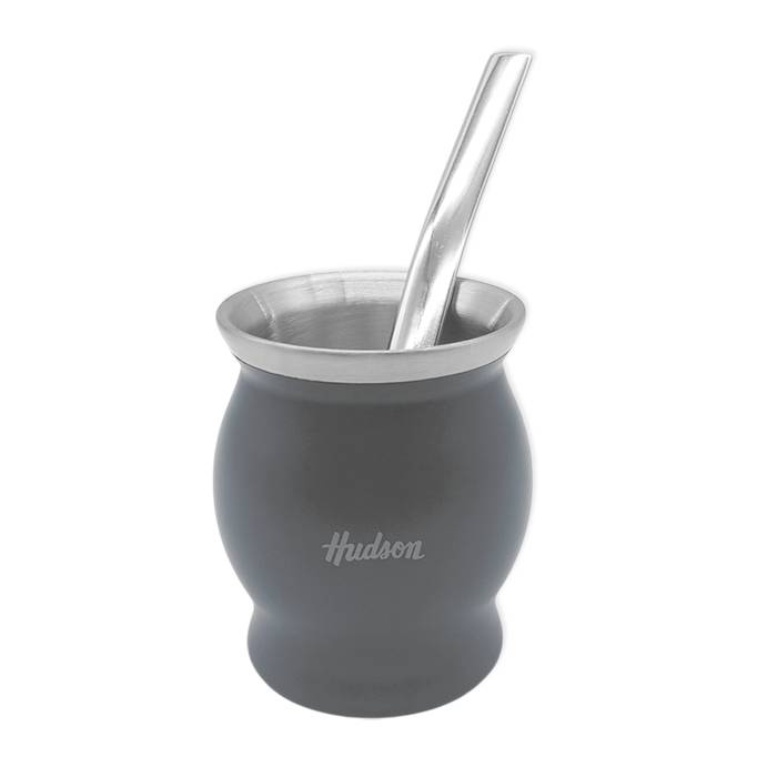 Set Mate/Bombilla Hudson Bombe Acero Gris/6585-3