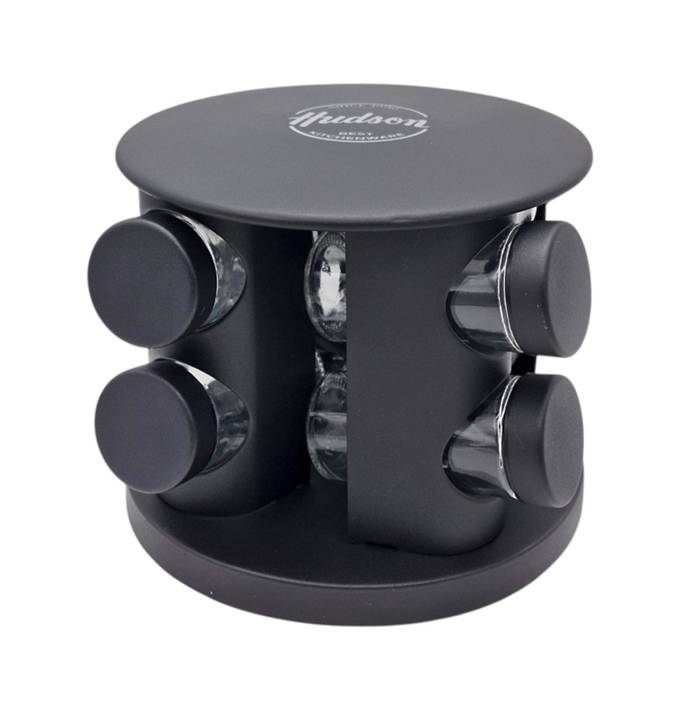 Set X8 Especieros Giratorio Negro Hudson/7034-1