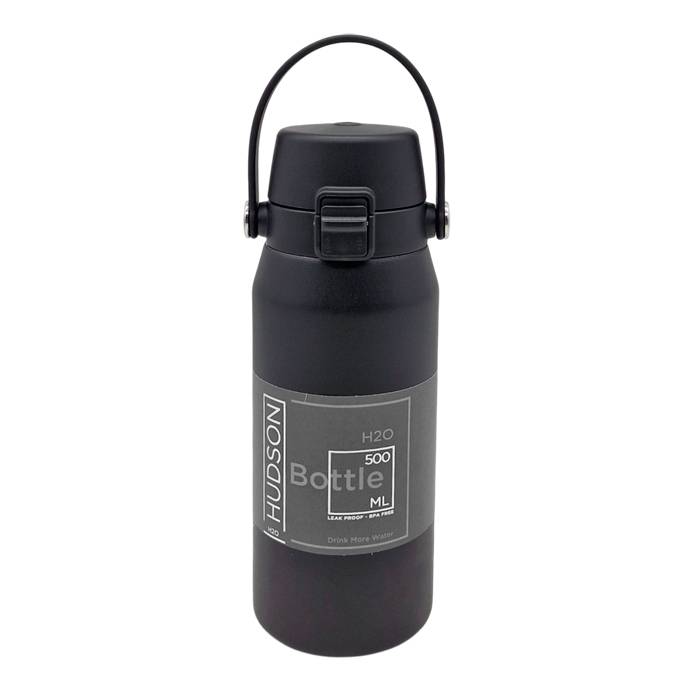 Termo Deportivo Hudson T/ Flip Negro 500Ml./8524