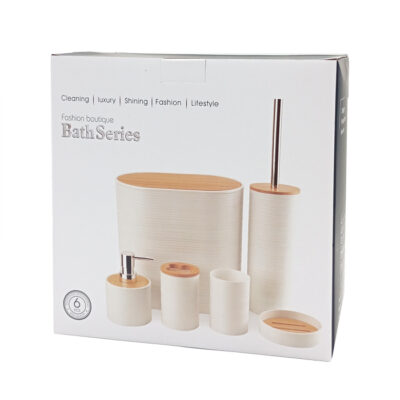 Set de Baño 6pz. pvc bambu fashion/1535