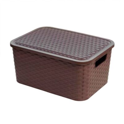 Canasto Simil Ratan Nº2 Chocolate/3626