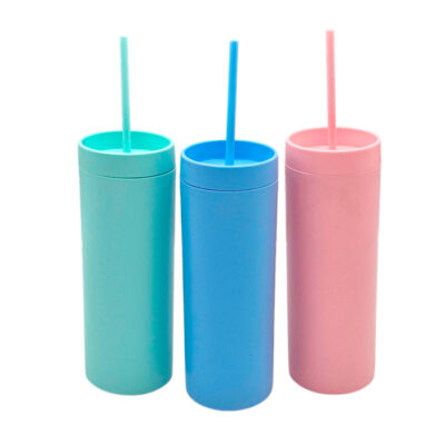 Vaso Plastico Skinny 500Ml C/Sorbete/5590