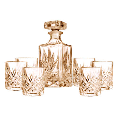 Set De Whisky Ambar 7Pz. Labrado/6025-1