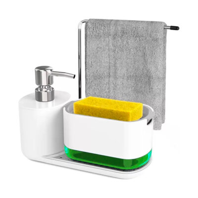 Dosificador 2En1 C/Porta Esponja Blanco/6321/1