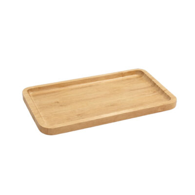 Bandeja Multiuso Rectang. Bambu 24X12Cm/0296