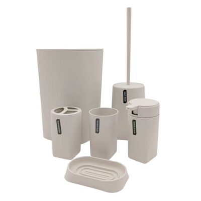 Set De Baño 6Pz. Plastico Redondo/1534